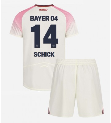 Bayer Leverkusen Patrik Schick #14 Udebanetrøje Børn 2025-26 Kortærmet (+ Korte bukser)